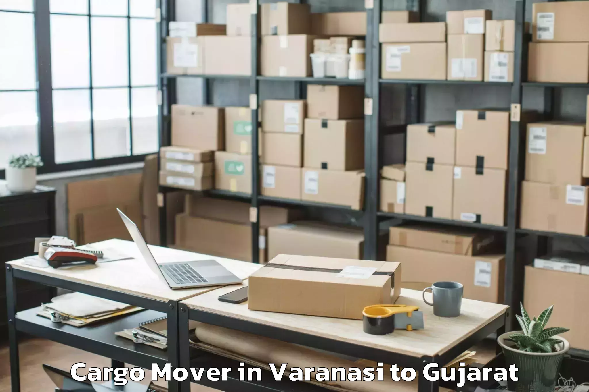 Reliable Varanasi to Vadodara Airport Bdq Cargo Mover